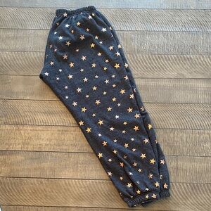 Spiritual Gangster Star Patterned Joggers gray/rose gold Size M